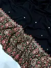 Tew Soft Satin Crepe Silk Ajrakh Printed Saree